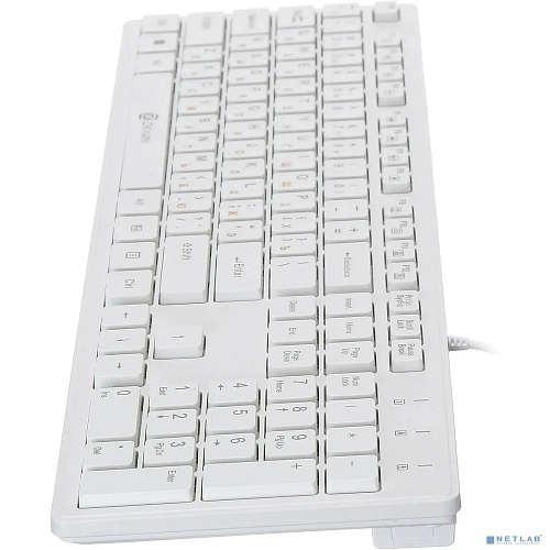 Клавиатура Oklick 500M белый USB slim Multimedia [1061586]