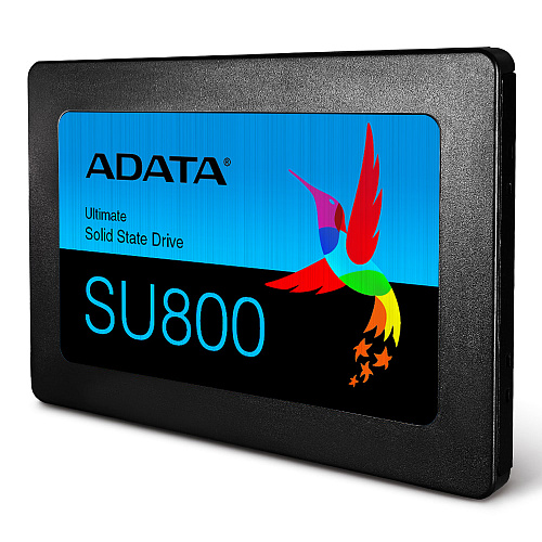 Твердотельный накопитель/ ADATA SSD Ultimate SU800, 512GB, 2.5" 7mm, SATA3, 3D TLC, R/W 560/520MB/s, IOPs 85 000/85 000, DRAM buffer 512MB, TBW 400,
