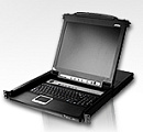 КВМ консоль ATEN 19" 8-Port PS/2-USB VGA Single Rail LCD KVM Switch