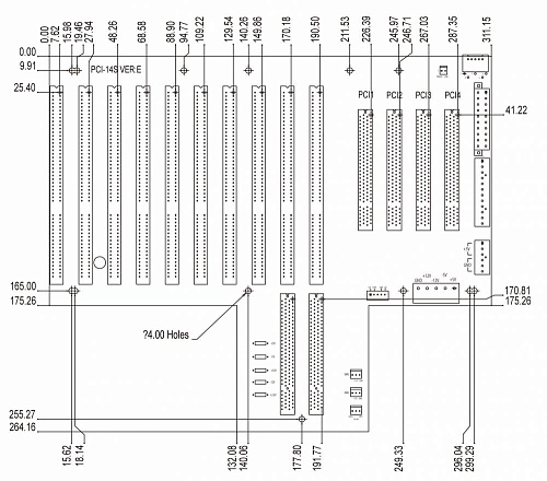 Кросс-плата PCI-14S, PICMG 1.0.
