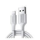 Кабель UGREEN US199 (60161) Lightning to USB-A 2.0 Cable. Длина 1 м. Цвет: серебристый
