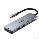 Разветвитель USB Genius UH-500, (USB хаб), серый
