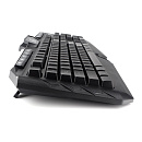 Клавиатура Gembird KB-G410L, USB, черный, 114 кл., м/медиа, Rainbow, кабель 1.5м