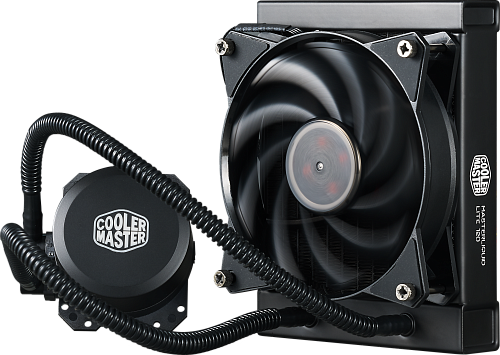 Система охлаждения/ Cooler Master MasterLiquid Lite 120 (180W, 120mm, fans: 1x120mm/66.7CFM/30dBa/2000rpm, 1200/115X/2066/2011-V3/2011/AM5/AM4/AM3