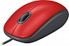 Мышь Logitech M110 красный/черный оптическая (1000dpi) silent USB (2but)