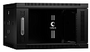 Cabeus SH-05F-6U60/35-BK Шкаф телекоммуникационный настенный 19" 6U 600x350x368mm (ШхГхВ) дверь стекло, цвет черный (RAL 9004)
