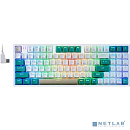 Redragon Беспроводная клавиатура Veigar BT/2.4G/пров.,RGB,бело-голубой [71476]