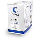 Кабель витая пара Cabeus FTP-4P-Cat.5e-SOLID-LSZH-GY Кабель витая пара экранированная FTP (F/UTP), категория 5e, 4 пары (24 AWG), одножильный, серый,