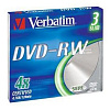 Диск DVD-RW Verbatim 4.7Gb 4x Slim case (3шт) (43635)