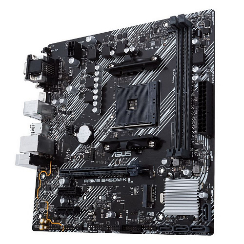 Материнская плата ASUS PRIME B450M-K II AM4 mATX 2xDDR4 PCI-Ex16 2xPCI-Ex1 M.2 HDMI DVI VGA GLAN