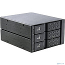 Procase T3-203-SATA3-BK {Hot-swap корзина 3 SATA3/SAS 6Gb (черный) hotswap trayless aluminium mobie rack module (2x5,25) 1xFAN 80x15mm}