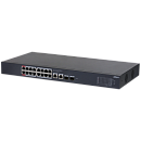 Коммутатор DAHUA 16-портовый гигабитный PoE коммутатор с функцией облачного управления Порты: 16 RJ45 10/100/1000Мбит/с (PoE/PoE+/Hi-PoE), 2 RJ45 10/