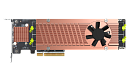Карта расширения 4 cлота M.2 2280 NVMe SSD. Интерфейс PCIe Gen3 x8.