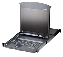 КВМ консоль ATEN 16P CAT-5 HIGH DENSITY DUAL RAIL LCD KVM.