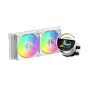 Система водяного охлаждения Ocypus Sigma L24 WH ARGB, 240mm, LCD Pump 2.4", 2x120mm ARGB fans, LGA115X/1200/1700/18XX, AM4/AM5