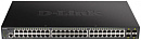 Коммутатор D-Link DGS-1250-52XMP/A1A (L2) 48x1Гбит/с 4SFP+ 48PoE+ 370W управляемый