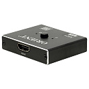 ORIENT HS0201H-2.0, HDMI переключатель двунаправленный 2->1/1->2, UHD 4K/60Гц (3840x2160) YUV 4:4:4, HDR, HDMI 2.0b, 18 Гбит/с, HDCP 2.2, питание от H