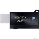 Твердотельный накопитель/ ADATA External SSD SC730, 1000GB, Type-C, Type-A, USB 3.2 Gen2, R/W 600/600 MB/s, 36.8x23.8x9.7mm, Black (5 лет)