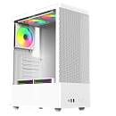 Корпус для ПК ACD Citadel 108W ATX, Type-C + 2XUSB ports + HD audio combo, Mesh, TG, White.