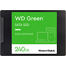 Твердотельные накопители/ WD SSD Green, 240GB, 2.5" 7mm, SATA3, 3D TLC, R/W 545/465MB/s, IOPs 37 000/68 000, TBW 80, DWPD 0.3 (12 мес.)