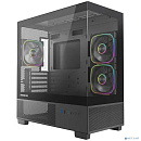 Powercase Корпус Vision Micro S3B, Tempered Glass, Type-C, 3x 120mm ARGB PWM Fan, чёрный, mATX (CVMMSB-A3)