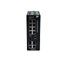 Управляемый коммутатор c 8 портами PoE 10/100Base-T(X) (разъем RJ45), 2 Combo-портами (10/100/1000BaseTX или 100/1000BaseSFP), 1 портом 100/1000BaseSF