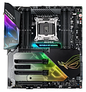 ASUS ROG RAMPAGE VI EXTREME OMEGA, LGA 2066, X299, 8*DDR4 , SLI+CrossFireX, SATA3 + SATA Express + RAID, Audio, Gb LAN, USB 3.1*17, USB 2.0*4, ATX ; 9