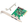 Контроллер ORIENT AM-31U2PE-2A, PCI-Ex4 v3.0, USB 3.2 Gen2 2-port ext Type-A, ASM1142 chipset, разъем доп.питания, в комплекте LP планка крепления (30