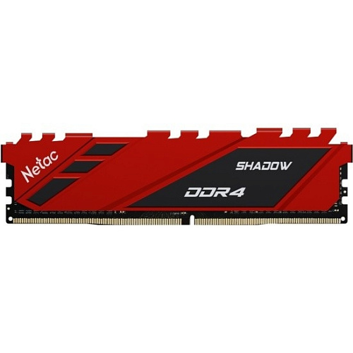 Радиатор Netac Память DIMM DDR4 16Gb PC21300 2666MHz CL19 Shadow red с радиатором (NTSDD4P26SP-16R)
