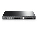 Коммутатор TP-Link Smart гигабитный 48-портовый PoE+ , 48 гигабитных портов RJ45 с 4 SFP-слотами, бюджет PoE до 384 Вт, 1U 19-дюймовый