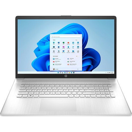 ноутбук/ hp17-cn0101ur 17.3"(1920x1080 ips)/intel core i5 1135g7(2.4ghz)/8192mb/512pcissdgb/nodvd/int:intel iris xe /cam/wifi/war 1y/natural silver