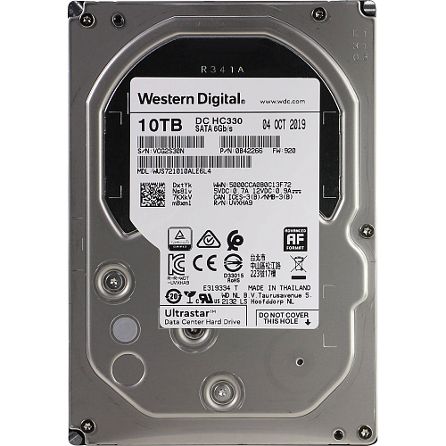 Жесткий диск WD Жесткий диск/ HDD SATA Server 10Tb Ultrastar DC HC330 7200 6Gb/s 256MB 1 year warranty