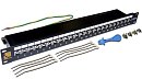 Патч-панель Патч-панель 19", 24 порта RJ45, экранированная, кат.6, 1U