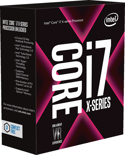 Боксовый процессор CPU LGA2066 Intel Core i7-7820X (Skylake, 8C/16T, 3.6/4.3GHz, 11MB, 140W) BOX