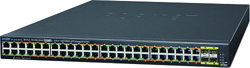 Коммутатор Planet коммутатор/ IPv6/IPv4, 48-Port Managed 802.3at POE+ Gigabit Ethernet Switch + 4-Port 100/1000X SFP (440W)