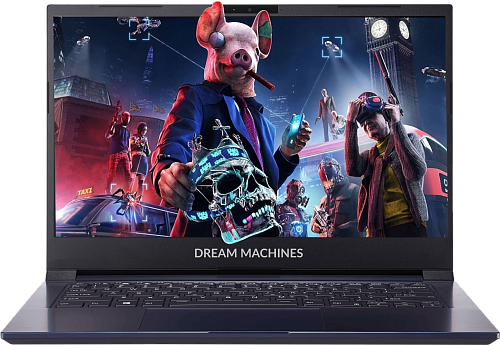 ноутбук dream machines g1650ti-14ru57 14"(1920x1080 wva 60hz)/intel core i7 1165g7(2.8ghz)/16384mb/1024ssdgb/nodvd/ext:nvidia geforce