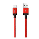 HOCO HC-62875 X14/ USB кабель Type-C/ 1m/ 2A/ Нейлон/ Red&Black