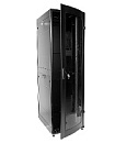 ЦМО Шкаф телекоммуникационный напольный 42U (600х1000) дверь стекло, цвет черный