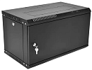 Шкаф ЦМО Шкаф телекоммуникационный настенный разборный ЭКОНОМ 6U (600 350) дверь металл, цвет черный