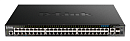 Коммутатор D-Link DGS-1520-52MP/A1A (L3) 48x1Гбит/с 2x10Гбит/с 4x2.5Гбит/с 2SFP+ 48PoE+ 370W управляемый