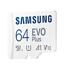 Micro SecureDigital 64Gb Samsung SDXC EVO+ 64GB V10 W/A MB-MC64KA/EU/CN