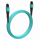 Cabeus FOP-50-OM3-8-MPO(F)-8-MPO(M)-B-1m Кабельная сборка MPO(F) -MPO(M)-8 волокон 50/125 OM3, 1 m, полярность В
