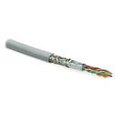 Hyperline SFUTP4-C5E-S24-IN-LSZH-GY-305 (305 м) Кабель витая пара SF/UTP, категория 5e, 4 пары (24 AWG), одножильный (solid), экран - фольга + медная
