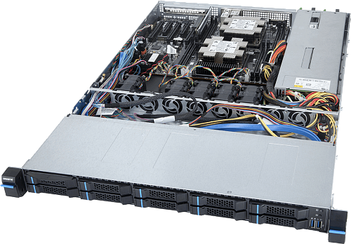 Серверная платформа GIGABYTE S12-P10R - 1U, 2*LGA 3647 (Intel Xeon Scalable Family), Intel C621, 8*DDR4 (up to 1Tb system memory), 10*2.5" SATA,