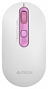 Мышь A4Tech Fstyler FG20S Sakura белый/розовый оптическая (2000dpi) silent беспроводная USB для ноутбука (4but)