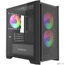 Powercase Alisio Micro Z3B ARGB V2, Tempered Glass, 3x 120mm ARGB fan, чёрный, mATX (CAMZB-A3-V2)