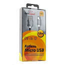 Cablexpert Кабель USB 2.0 CC-G-mUSB02Gy-1.8M AM/microB, серия Gold, длина 1.8м, титан, блистер