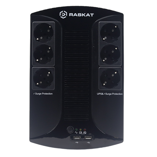 Источник бесперебойного питания (ИБП) Raskat VS-650VA 650VA, 390Вт, 6хCEE 7 bp Bad Pack.