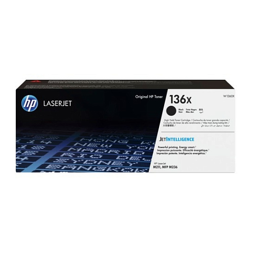 HP 136X Black Original LaserJet Toner Cartridge [W1360X]
