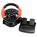 Dialog Игровой руль GW-125VR E-Racer - эф.вибрации, 2 педали, рычаг ПП, PC USB